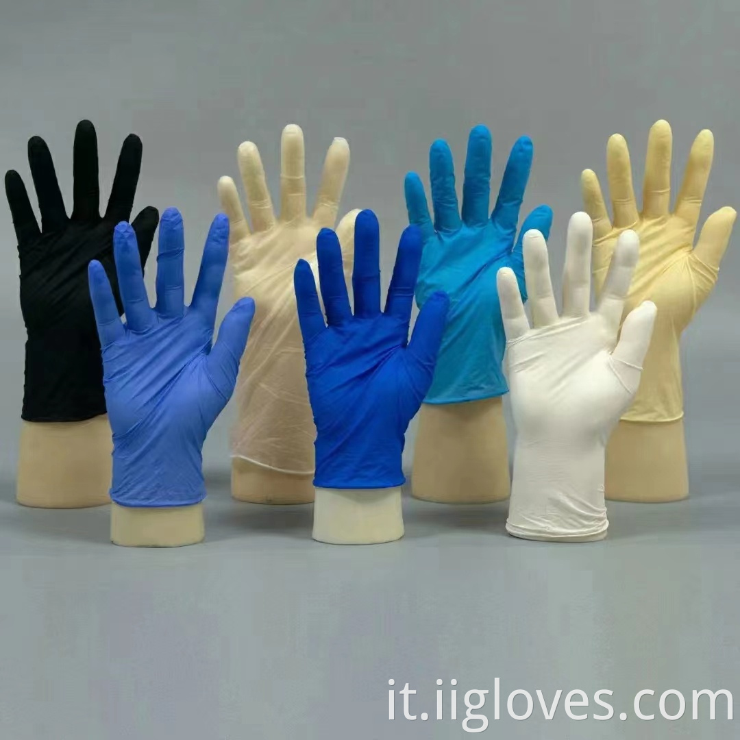 Guanti di fornitura di fabbrica a buon mercato a buon mercato guanti blu nitrile sottili 100 pezzi Home cucina solida uso